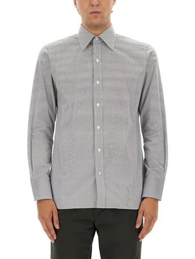 Tom Ford Striped Shirt In Gray