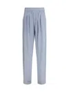Tom Ford Striped Silk Pj Trousers In Gray