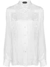 Tom Ford Women Camicia A Righe In Seta In White