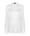 Tom Ford Women Camicia A Righe In Seta In White