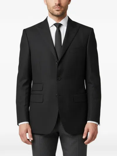 Pre-owned Tom Ford Striped Single-breasted Blazer In Black