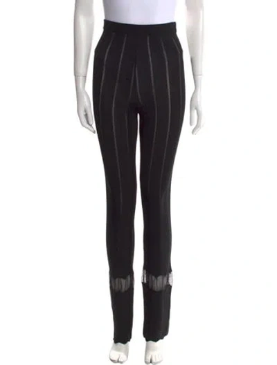 Pre-owned Tom Ford Striped Straight Leg Pants In Black