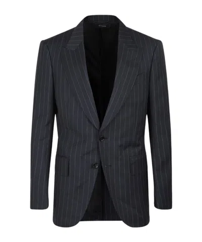 TOM FORD TOM FORD SINGLE-BREASTED STRIPED BLAZER
