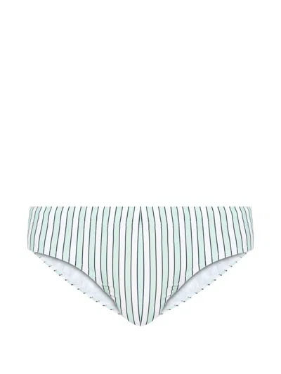 Tom Ford Striped Swim Briefs In Blue