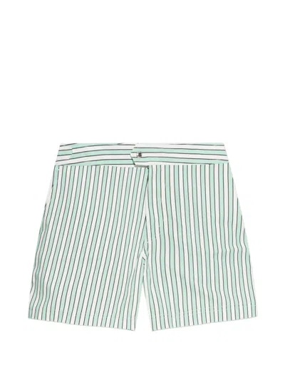 Tom Ford Straight-leg Short-length Striped Swim Shorts In Multi