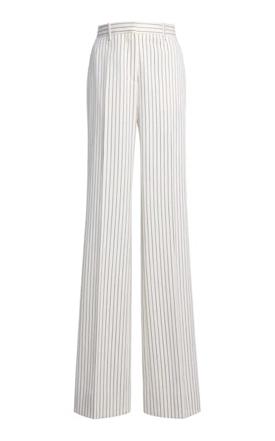 Tom Ford Striped Tailored Straight Boyfriend Wool Pants