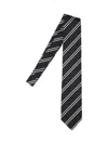 Tom Ford Textured Tie Diagonal Stripe Pattern In Black