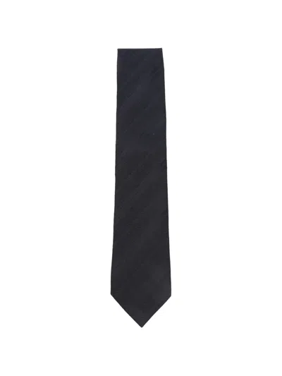 Tom Ford Striped Tie In Black