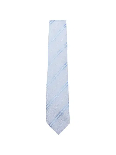 Tom Ford Striped Tie In Blue
