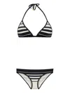 Tom Ford Striped Triangle Bikini In Multi