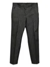 Tom Ford Striped Trousers In Black