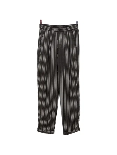 Tom Ford Striped Trousers In Black