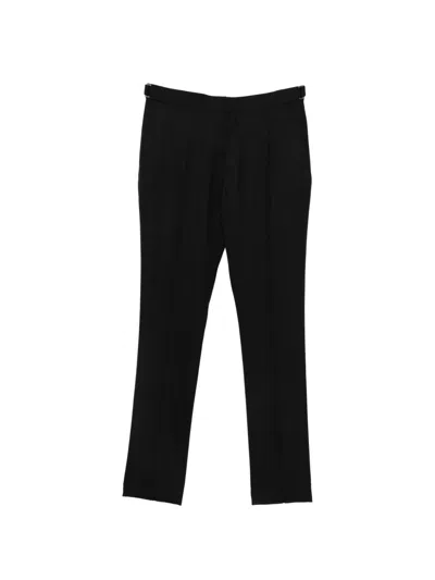 Tom Ford Striped Trousers In Black