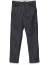 Tom Ford Striped Wool Trousers Featuring Pockets In Blue
