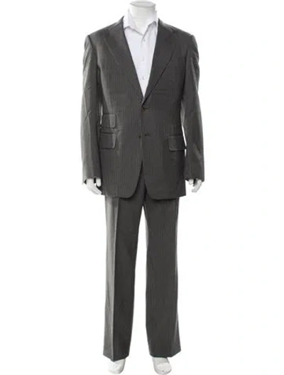 Pre-owned Tom Ford Striped Two-piece Suit In Gray