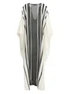 Tom Ford Striped V-neck Maxi Dress In Green