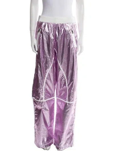 Pre-owned Tom Ford Striped Wide Leg Pants In Purple
