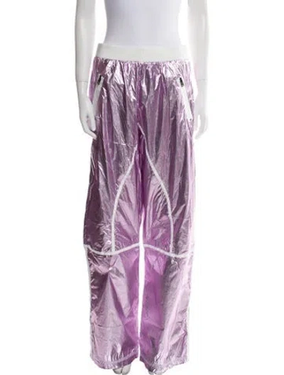 Pre-owned Tom Ford Striped Wide Leg Pants W/ Tags In Purple