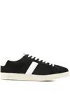 Tom Ford Blake Sneakers Suede Upper Contrast Stripe Rubber Sole In Multi