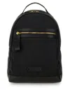 Tom Ford Structured Black Calfskin And Polyester Backpack In Black