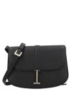 Tom Ford Structured Black Calf Leather Shoulder Bag In Black