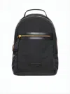 Tom Ford Structured Black Calfskin And Polyester Backpack In White