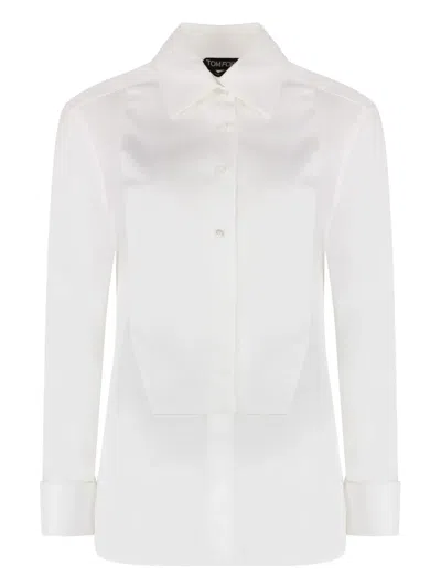 Tom Ford Structured Button-down Shirt In White