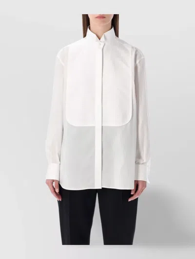 TOM FORD STRUCTURED COTTON SHIRT FEATURING PLEATED BIB
