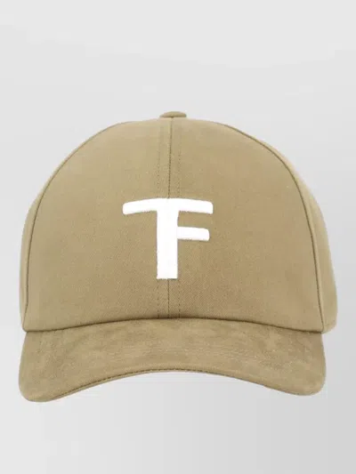 Tom Ford Structured Hat Curved Brim Silhouette In Green