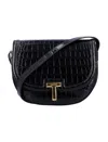 Tom Ford Structured Round Handbag In Black