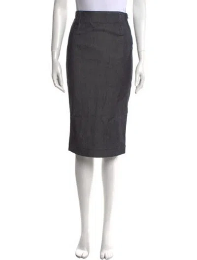 Pre-owned Tom Ford Studded Accents Knee-length Skirt In Blue