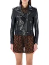 TOM FORD STYLISH BLACK BIKER LEATHER FOR WOMEN IN SS24