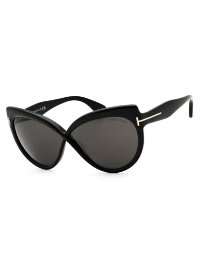 Tom Ford Stylish Cat-eye Sunglasses For Women In Black