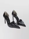Tom Ford Stylish Pointed Toe Patent Finish Pumps In Black