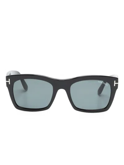 Tom Ford Stylish Square Black Sunglasses With Uv Protection For Men