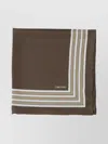 Tom Ford Stylish Striped Square Scarf Pattern In Brown