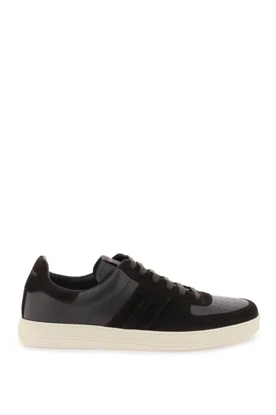 Tom Ford Radcliffe Line Low Top Sneakers In Brown