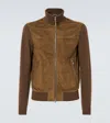 Tom Ford Suede And Wool Jacket In Brown