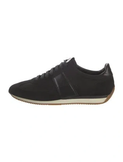 Pre-owned Tom Ford Suede Athletic Sneakers In Blue