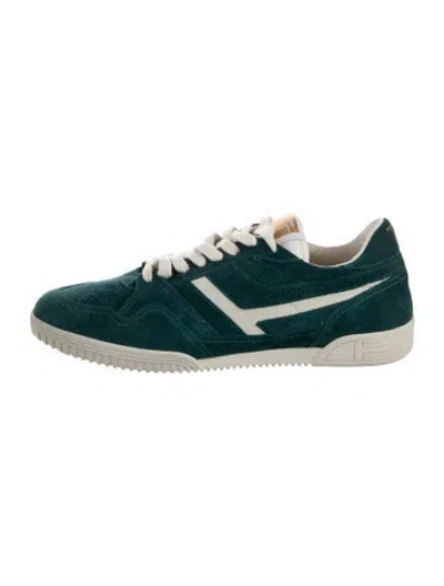 Pre-owned Tom Ford Suede Athletic Sneakers In Green