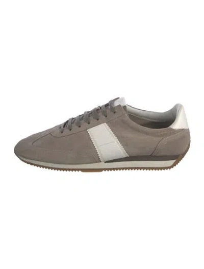 Pre-owned Tom Ford Suede Athletic Sneakers In Neutrals