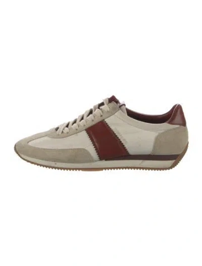 Pre-owned Tom Ford Suede Athletic Sneakers In Neutrals
