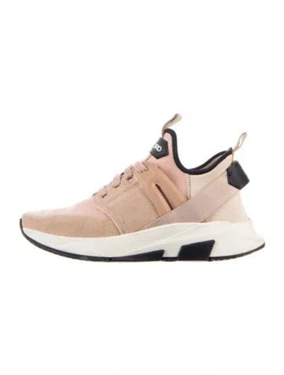 Pre-owned Tom Ford Suede Athletic Sneakers In Neutrals