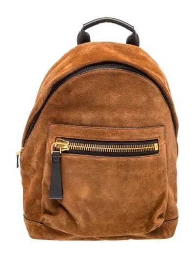 Pre-owned Tom Ford Suede Backpack In Brown