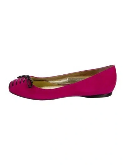 Pre-owned Tom Ford Suede Ballet Flats In Pink