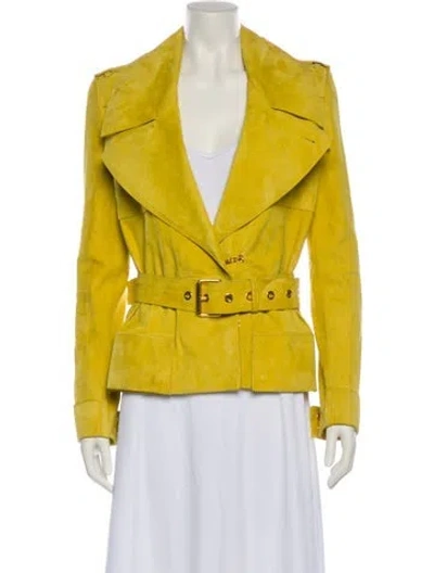 Pre-owned Tom Ford Suede Blazer In Yellow