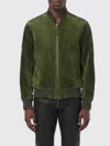 Tom Ford Suede Bomber Jacket In Green