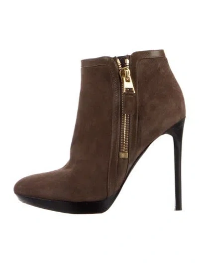 Pre-owned Tom Ford Suede Boots In Brown
