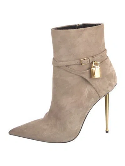 Pre-owned Tom Ford Suede Boots In Neutrals