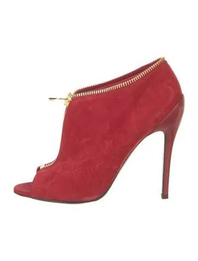 Pre-owned Tom Ford Suede Boots In Red